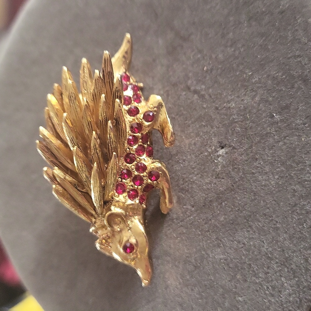 Vintage Oscar De La Renta Hedgehog Brooch